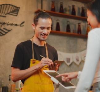 Illustration article : Terminal de paiement tactile : la problématique des personnes aveugles